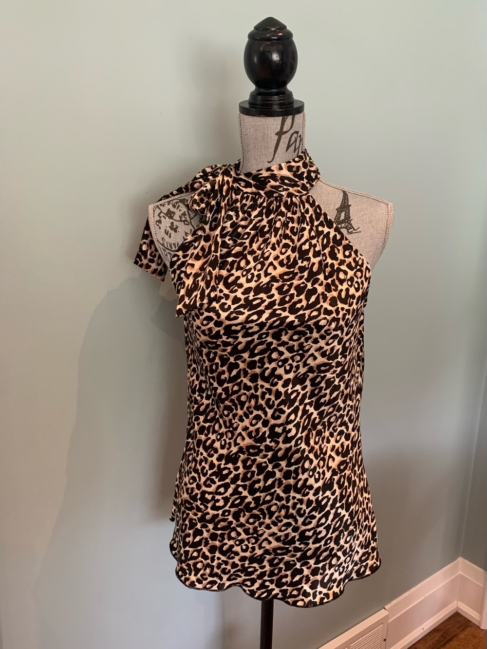 Leopard Print Top - Tan/Black